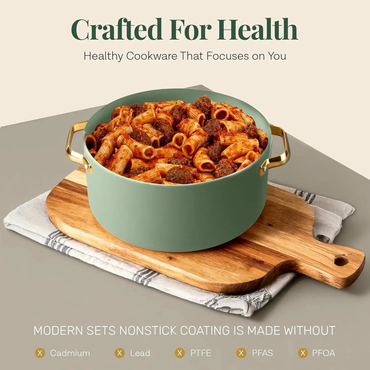 11 Pc Ceramic Cookware Set with Nonstick Coating, Induction Ready Pots and Pans with Steamer from PriceLows™