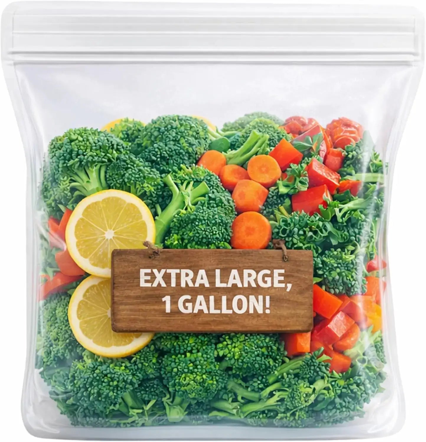 Reusable Silicone Food Storage Bag | 1 Gallon Capacity | Airtight | XXL
