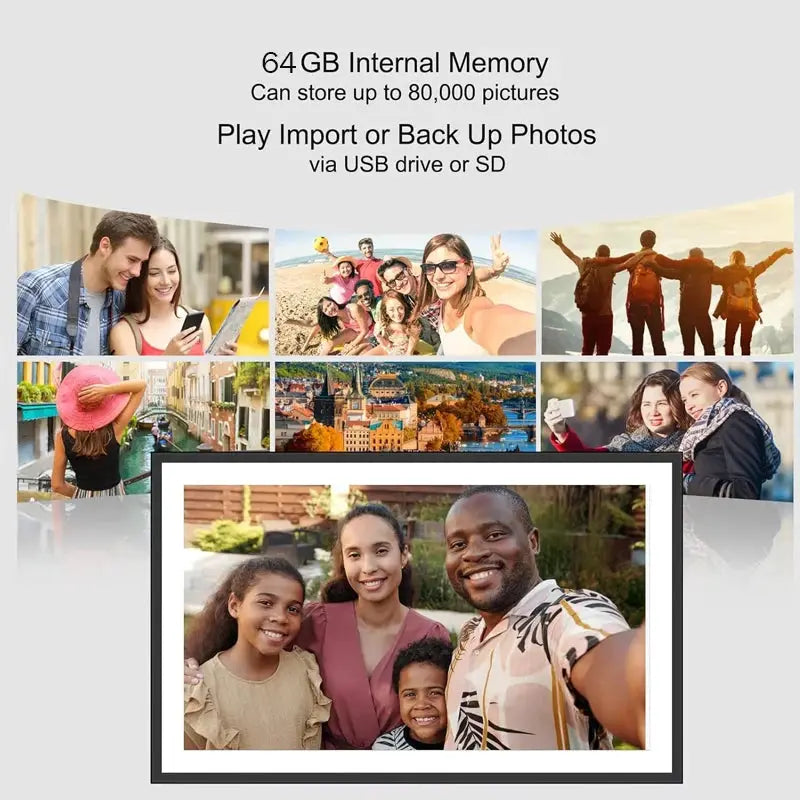 Frameo Digital Photo Frame | 15.6 Inch WiFi | 1920x1080 IPS Touch Screen | 64GB