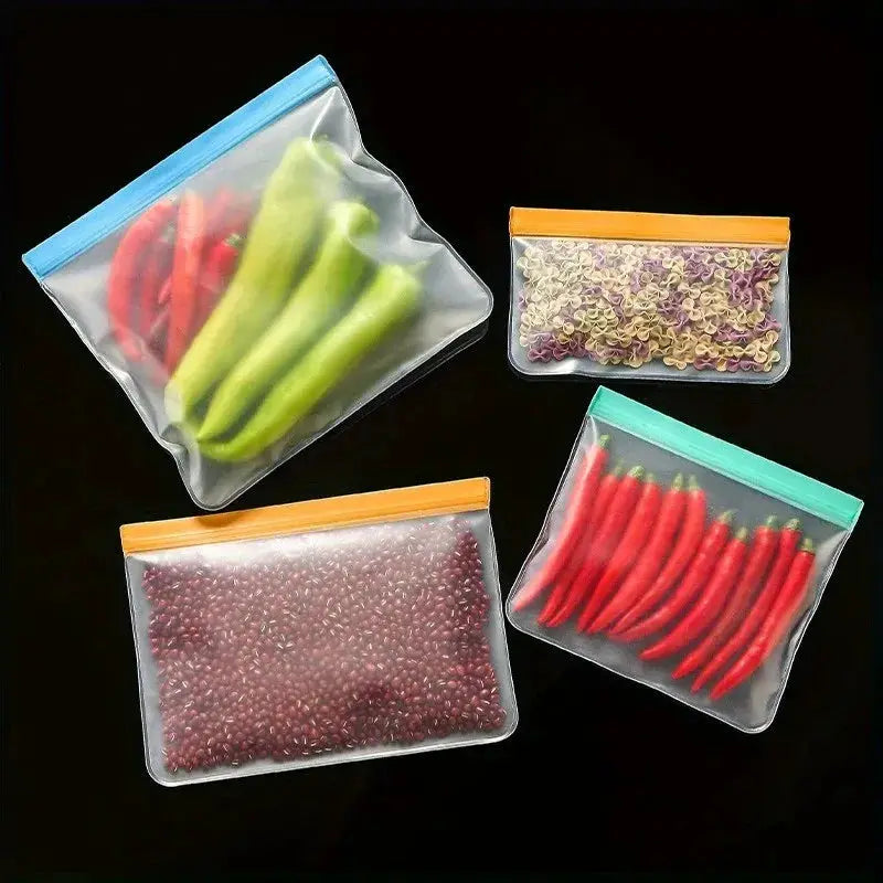 Reusable EVA Food Storage Bags | Thickened Sealable Pouches | Fridge Freezer