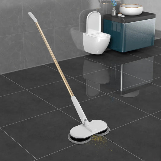 Electric Spin Mop for Hardwood Floor Cleaner Machine,White Cordless Mop Electric Mops for Floor Cleaning, Power Mop with 4 Pads from PriceLows™