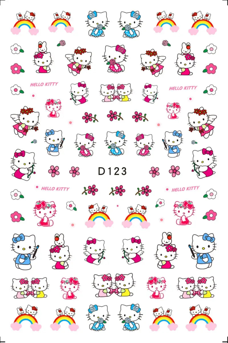 1PCS Cartoon Kawaii Pokémon Nail Stickers 3D Sanrio Hello Kitty Stickers For Nails Nails Accesories Anime Kuromi Nail Supplies from PriceLows™
