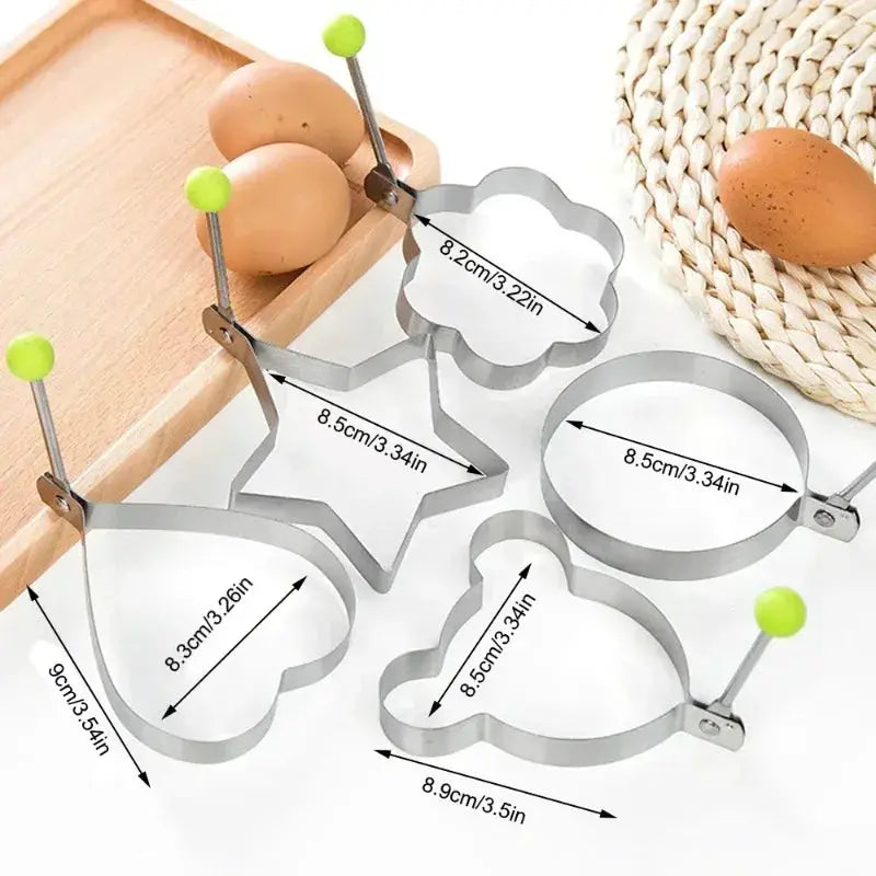 1/4/5PCS Stainless Steel Egg Rings Mold Non-stick Round Pancake Omelette Shaper Breakfast Baking Cooking Kitchen Gadgets from PriceLows™