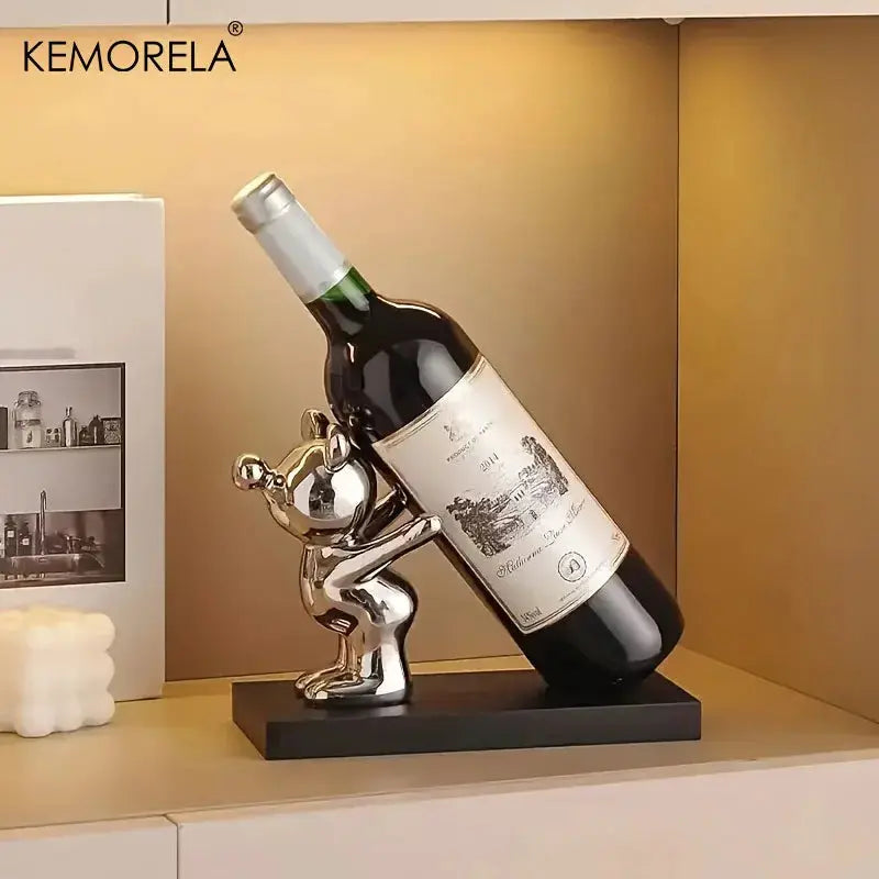 1/2 PCS Creative Wine Rack Ceramic Cartoon Decoration Living Room Home Decoration Cute Storage Rack Home Kitchen Bar Decoration from PriceLows™