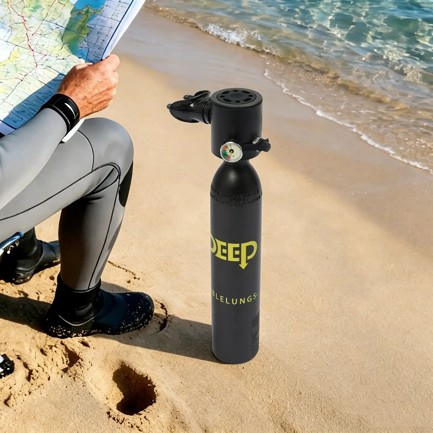 Mini Diving Tank Kit | 0.5L Cap | 200 Bar Working Pressure | With Pressure Gauge