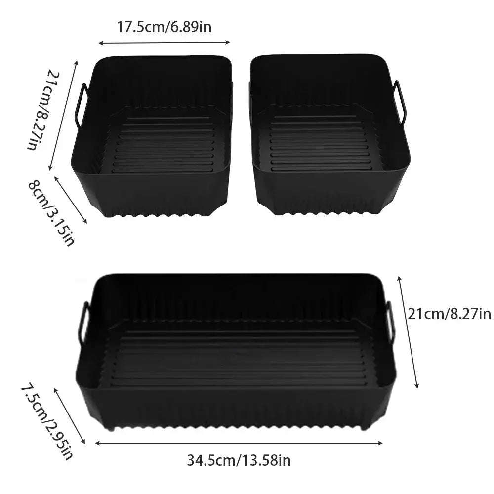 Air Fryer Liners | Silicone | Dishwasher Safe | Ninja AF500 3.5 Qt And 7 Qt