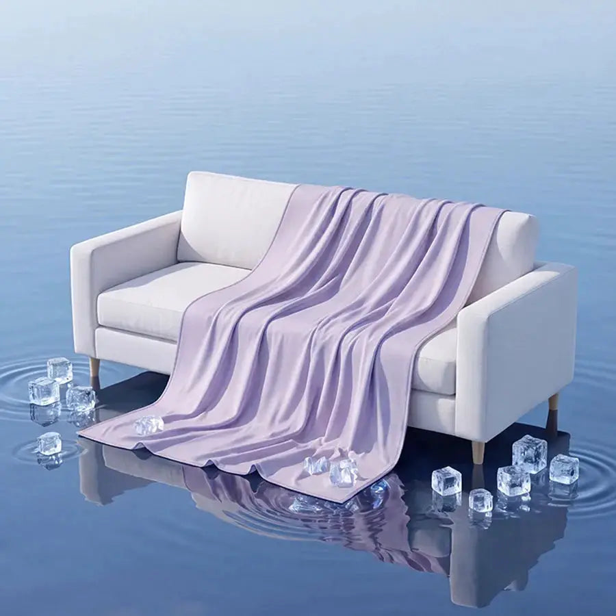 Summer Ice Silk Cooling Blanket | Lightweight Breathable | Multi Color