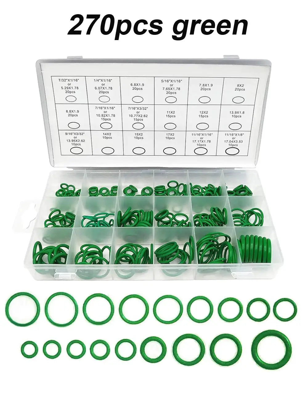 530/270Pcs O-Type Sealing Rubber Ring Automotive Air-Conditioning Compression Confidential Seal Maintenance Rubber Accessories from PriceLows™