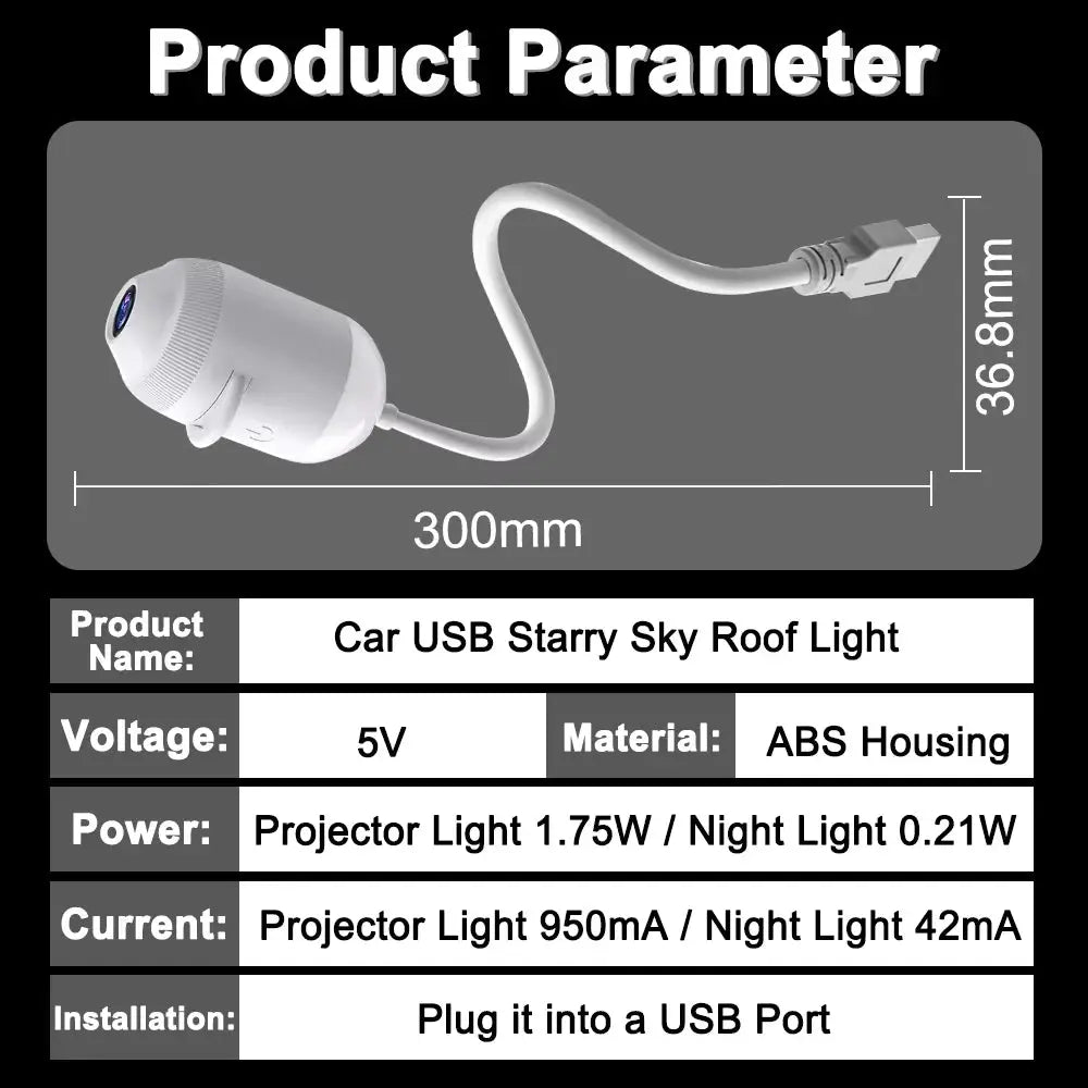 Star Projector | USB Powered | Touch Control | Adjustable Brightness