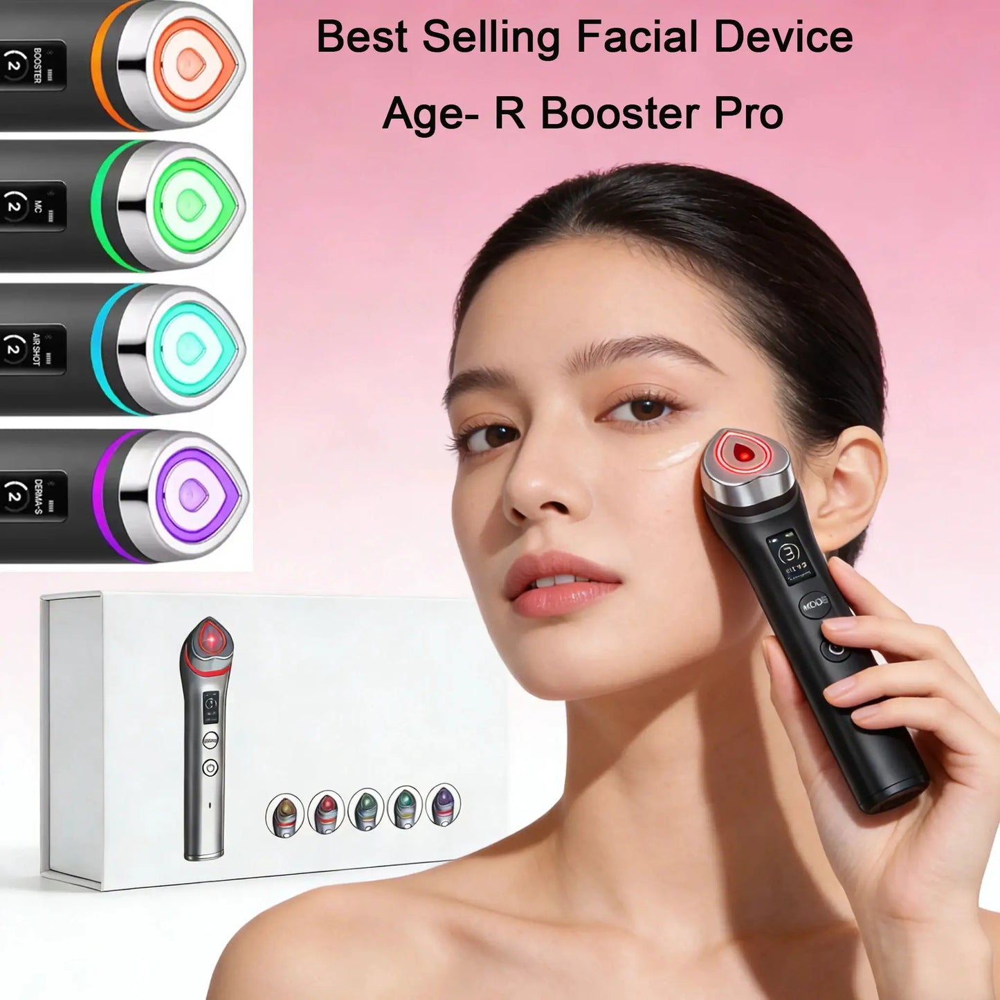 6 In 1 Skin Therapy Wand | Led Light Facial Device | Multifunction Beauty Tool