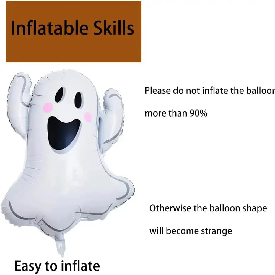White Ghost Balloons | Horror Party Theme | Arch Kit | Round Shape