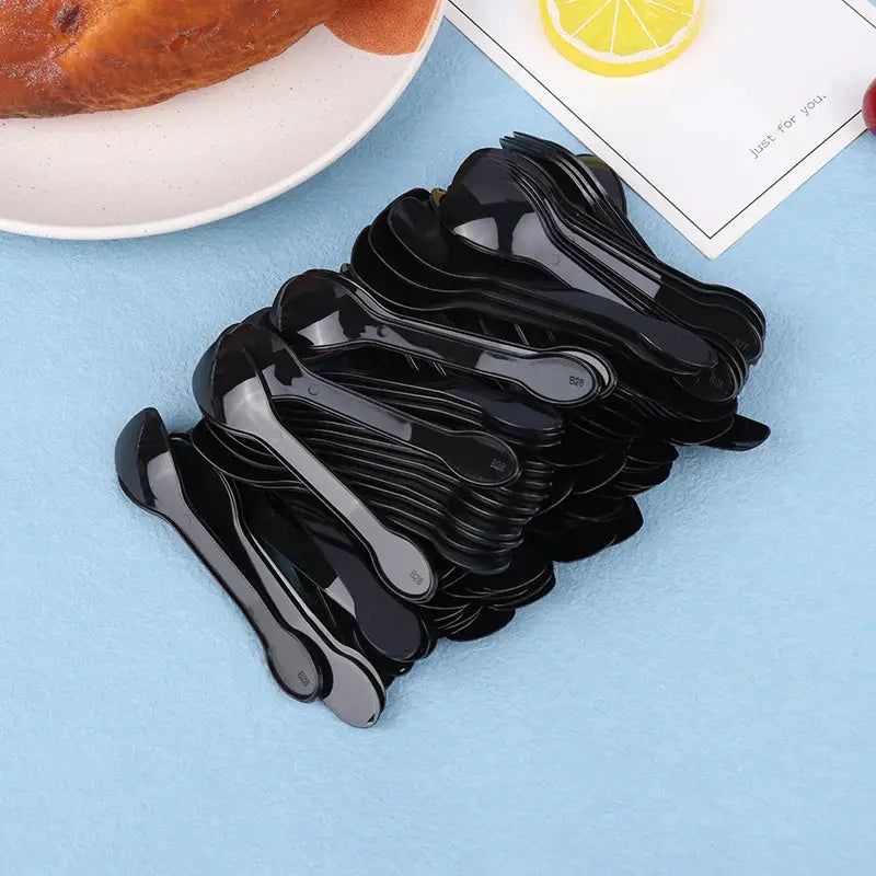 100Pcs Mini Plastic Spoons Flatware Spoons For Jelly Ice Cream Dessert Appetizer Plastic Spoon For Party Supplies from PriceLows™