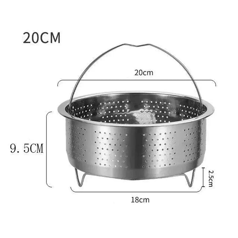 Stainless Steamer Basket | Silicone Handle | Instant Pot Accessory | One Size