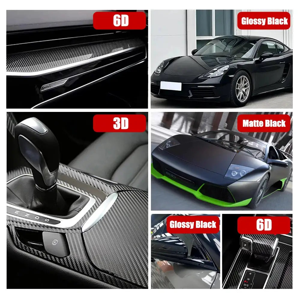 Carbon Fiber Vinyl Film 3D/6D Matte Effect Gloss Motorcycle Body Stickers Forged Carbon Fiber Wrap Foil Sticker Auto Accessories from PriceLows™