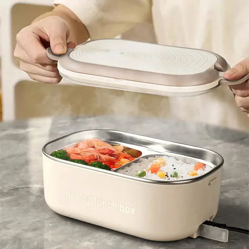 Portable Electric Heating Lunch Box Stainless Steel Constant Temperature 1L School Office Plug-In Heated Insulated Lunch Box from PriceLows™