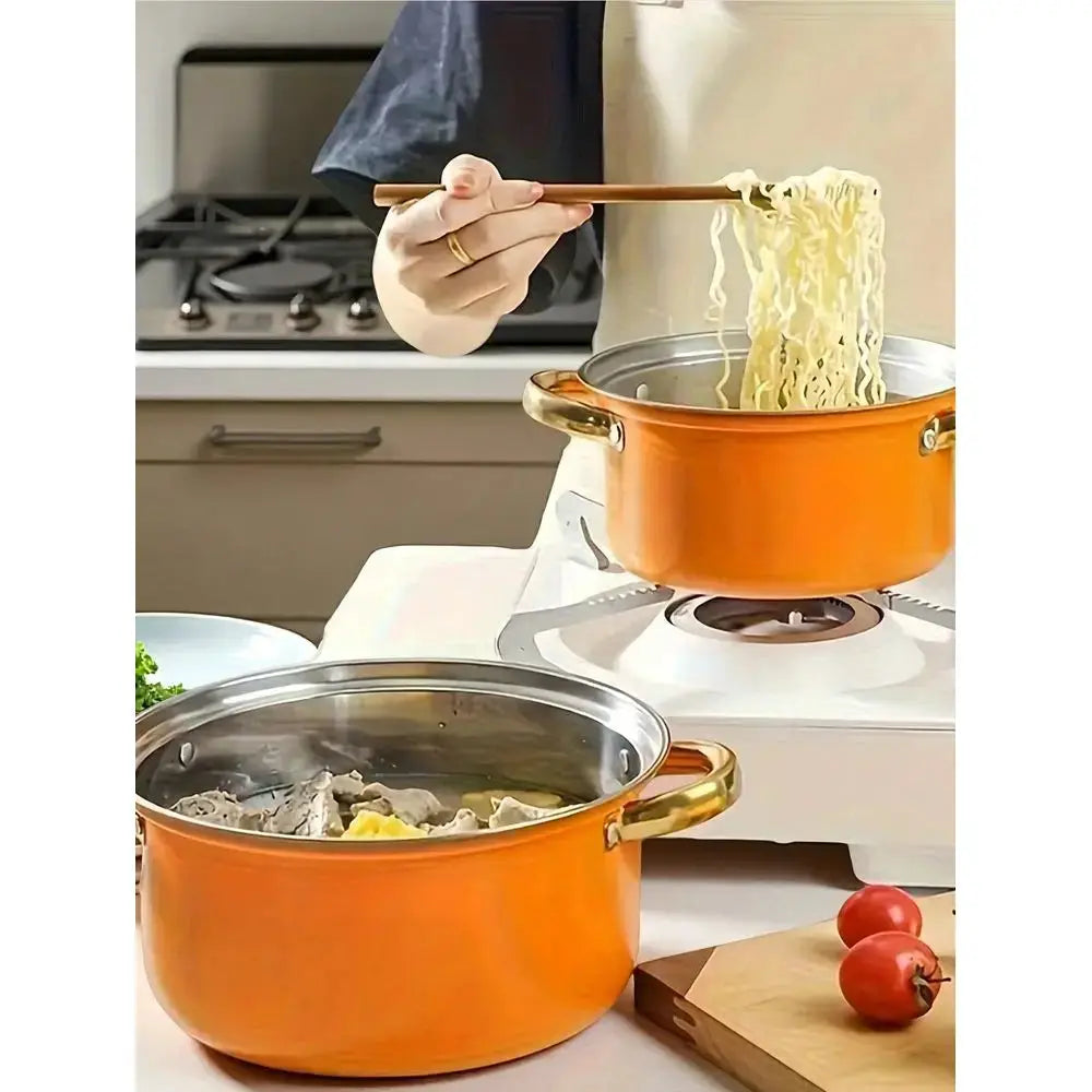 Stainless Steel Cookware Set, NonStick Cookware Set, HeatResistant, Frying Pan, Saucepan, Stew Pot, Versatile, Stylish, Durable from PriceLows™