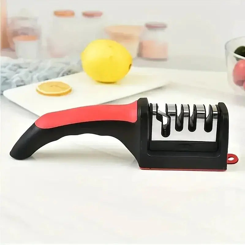 3-Segment Knife Sharpener Knife Sharpeners for Kitchen Knives Stainless Steel Three-Purpose Sharpening Stone for Kitchen Tools from PriceLows™