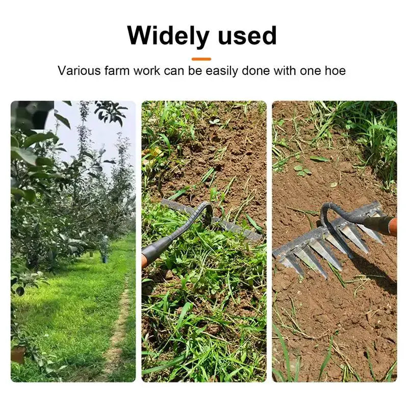 Carbon Steel Garden Hand Rake | 4 To 7 Teeth | Weeding Scarifier|30mm Aperture