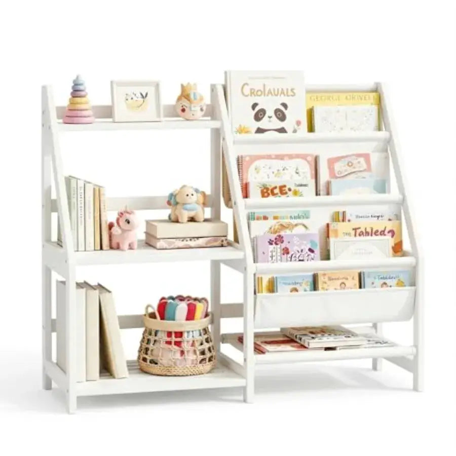 Bookshelf with Storage, 3 Tier Toddler Book Shelf, Small Bookcase, Montessori Bookshelf Baby Bookcase for Nursery, Bedroom, Pla from PriceLows™