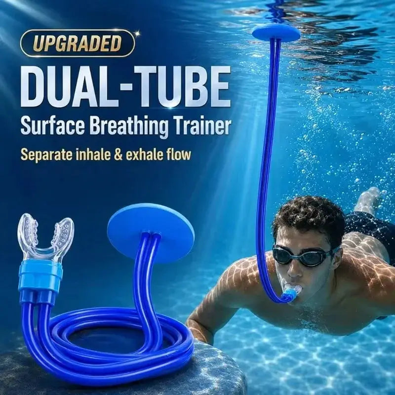 Underwater Breathing Valve | Dual-Tube | Soft Mouthpiece | One Size
