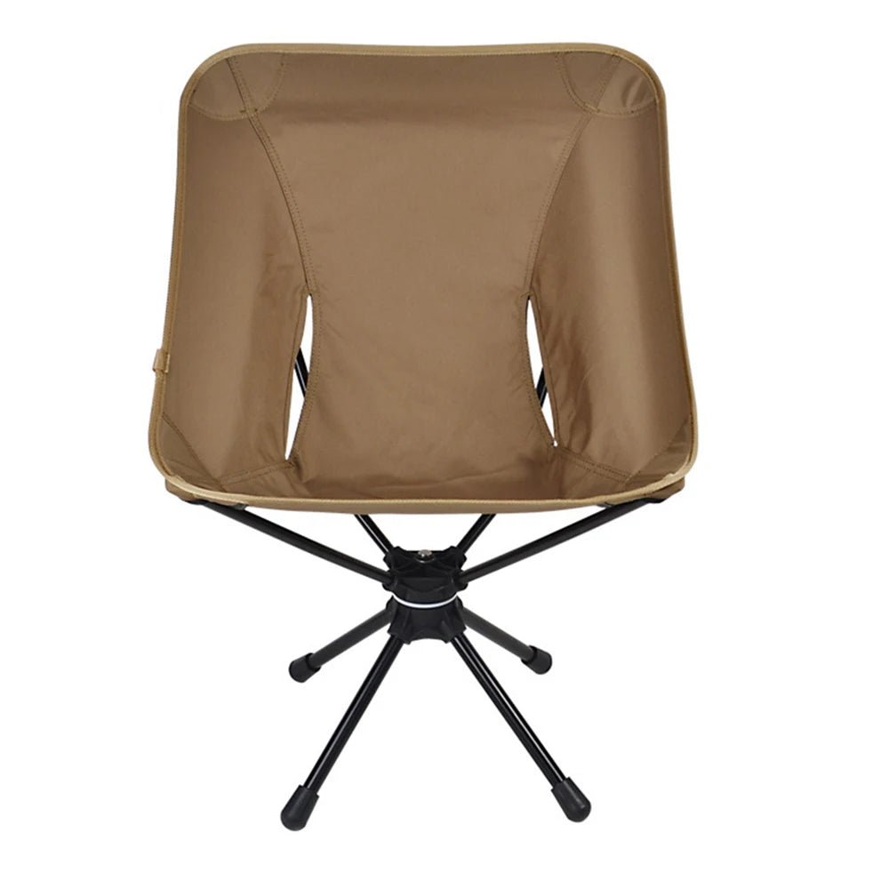 Outdoor Folding Chair | Rotatable Swivel | Lightweight | Brown, Black, Green