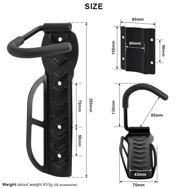 Bike Tire Rack Road Cycling Steel Support Storage Hanger Hook Mounted Trestle Bicycle Stand Wall Mount Holder For MTB Mountain from PriceLows™