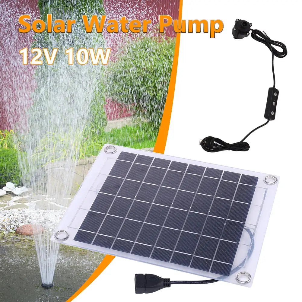 12V 10W Solar Water Pump Garden Decoration Mini Water Pump Watering System Solar Panel Pump with Adjustment Switch Kits for Pool from PriceLows™