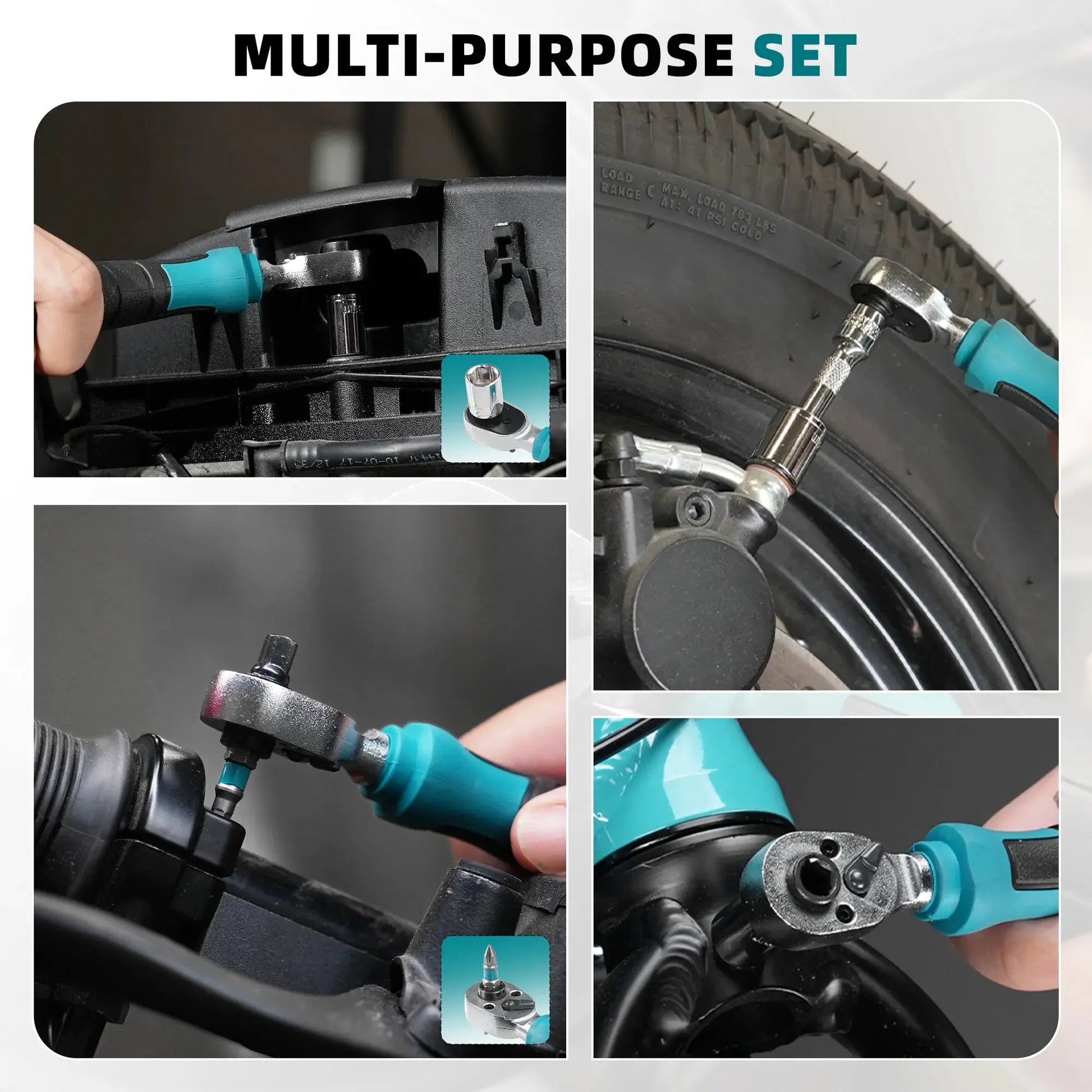 LIBRATON 26PCS 1/4" Dual-Drive Ratchet Wrench Set with Metric Shallow Sockets Screwdriver Bit Set Extension Bar for Auto Repair from PriceLows™