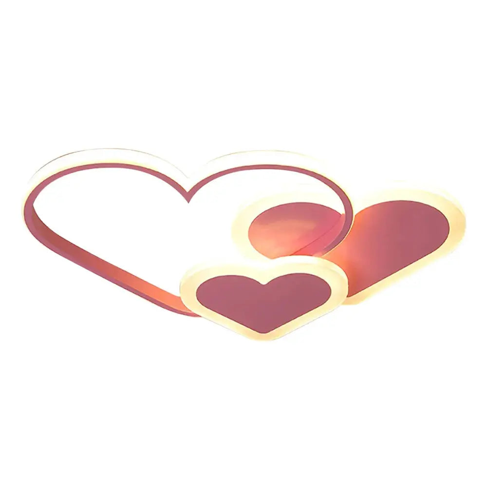 Heart-Shaped LED Ceiling Lamp with Remote Control 36W 3040LM 3000-6000K Adjustable Color Temperature for Bedroom Living Room from PriceLows™