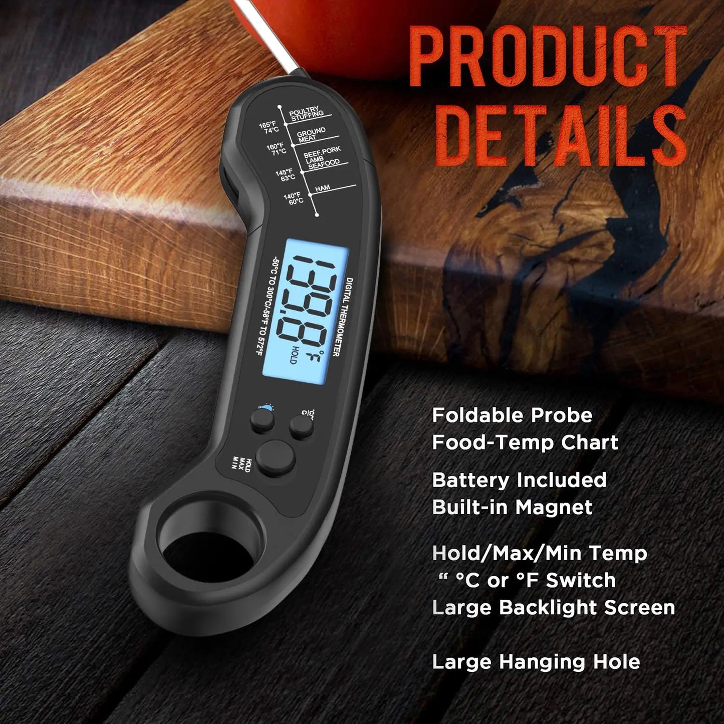 Meat Thermometer | Digital | Waterproof | One Size