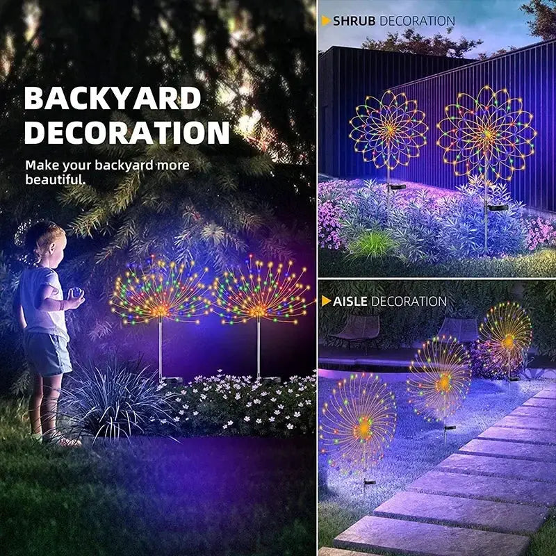 1/2/4Pcs Solar LED Firework Fairy Light Outdoor Garden Decoration Lawn Pathway Light For Patio Yard Party Christmas Wedding from PriceLows™