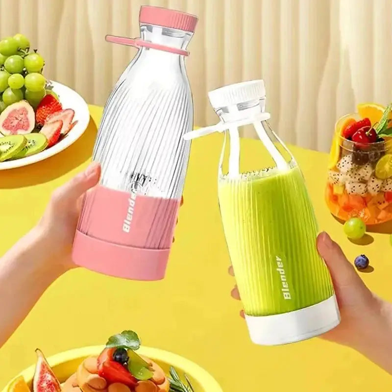 2026New 500ml Rechargeable Portable Juicer, Ice Cream Electric Juicer, Mini Glass Juice Bottle With Stainless Steel Blade from PriceLows™