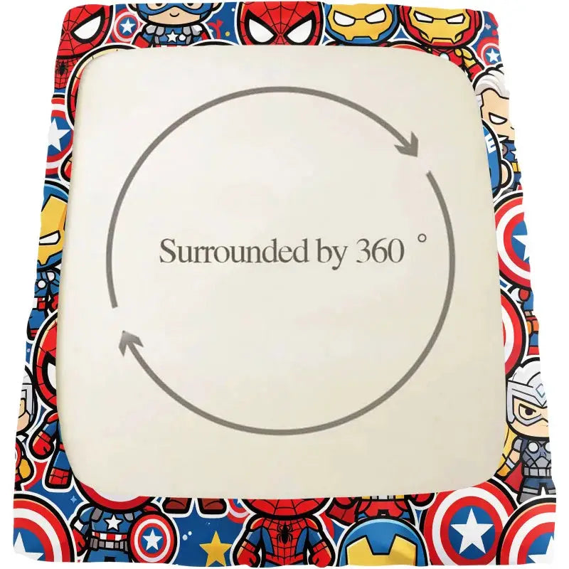 Cute Chibi Marvel Heroes Fitted Sheet Set Bed Sheet Set Bedding Set No Fillers for Teens Bedroom Living Room Decor from PriceLows™