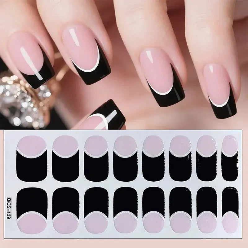 Full Cover Nail Stickers Fashion Nail Polish Nail Decoration Sparkling Glitter Self Adhesive Manicure Designer Nail Art Sticker from PriceLows™