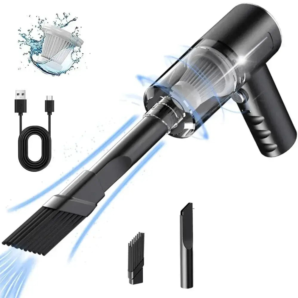 1pc Wireless Vacuum Cleaner Dual Use for Home and Car 120W High Power Powerful Vacuum Cleaner Black from PriceLows™