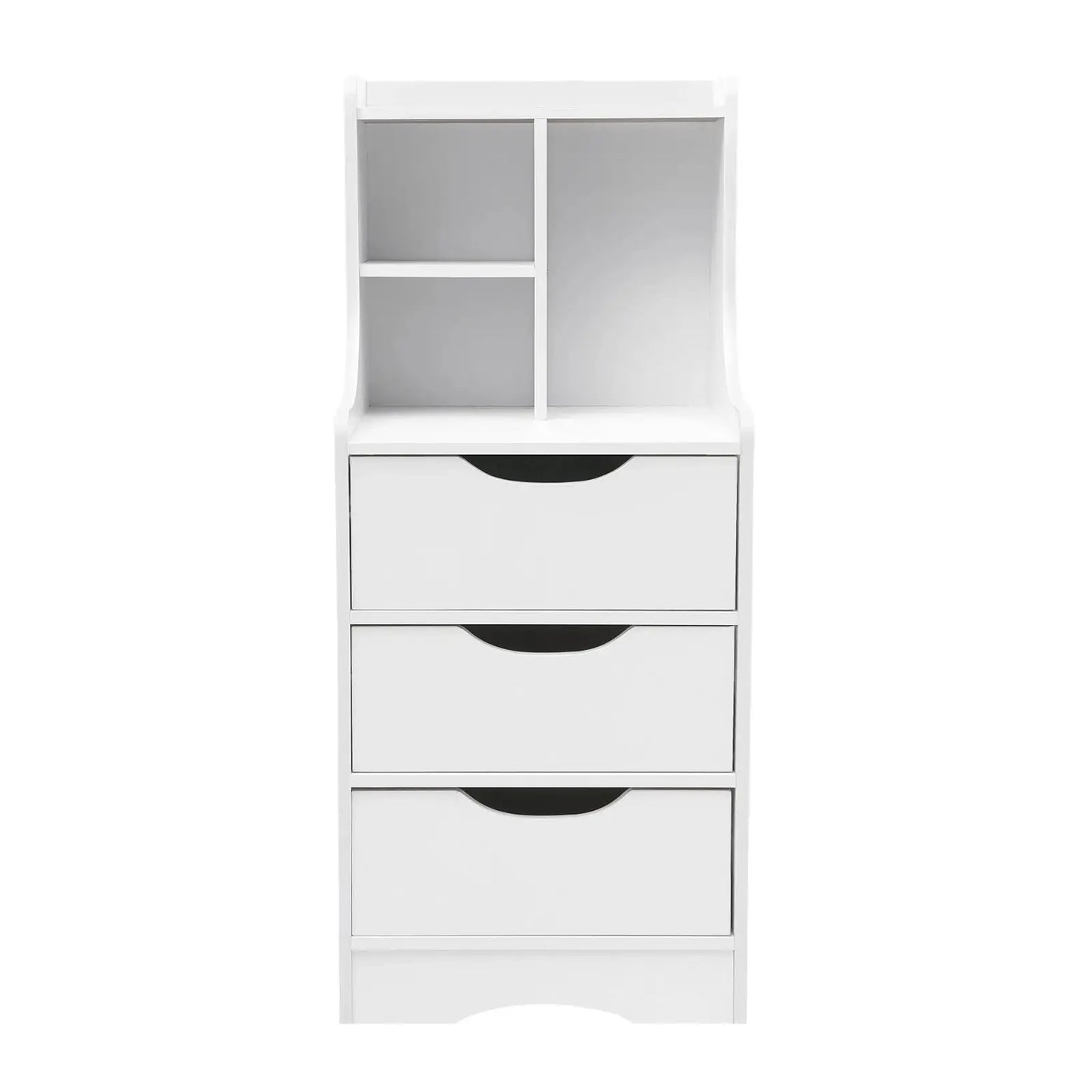 Nightstands, Bedside Table with Drawers, 3 Drawer White Nightstand Cabinet 37x30x85cm for Bedroom Storage Living Room from PriceLows™
