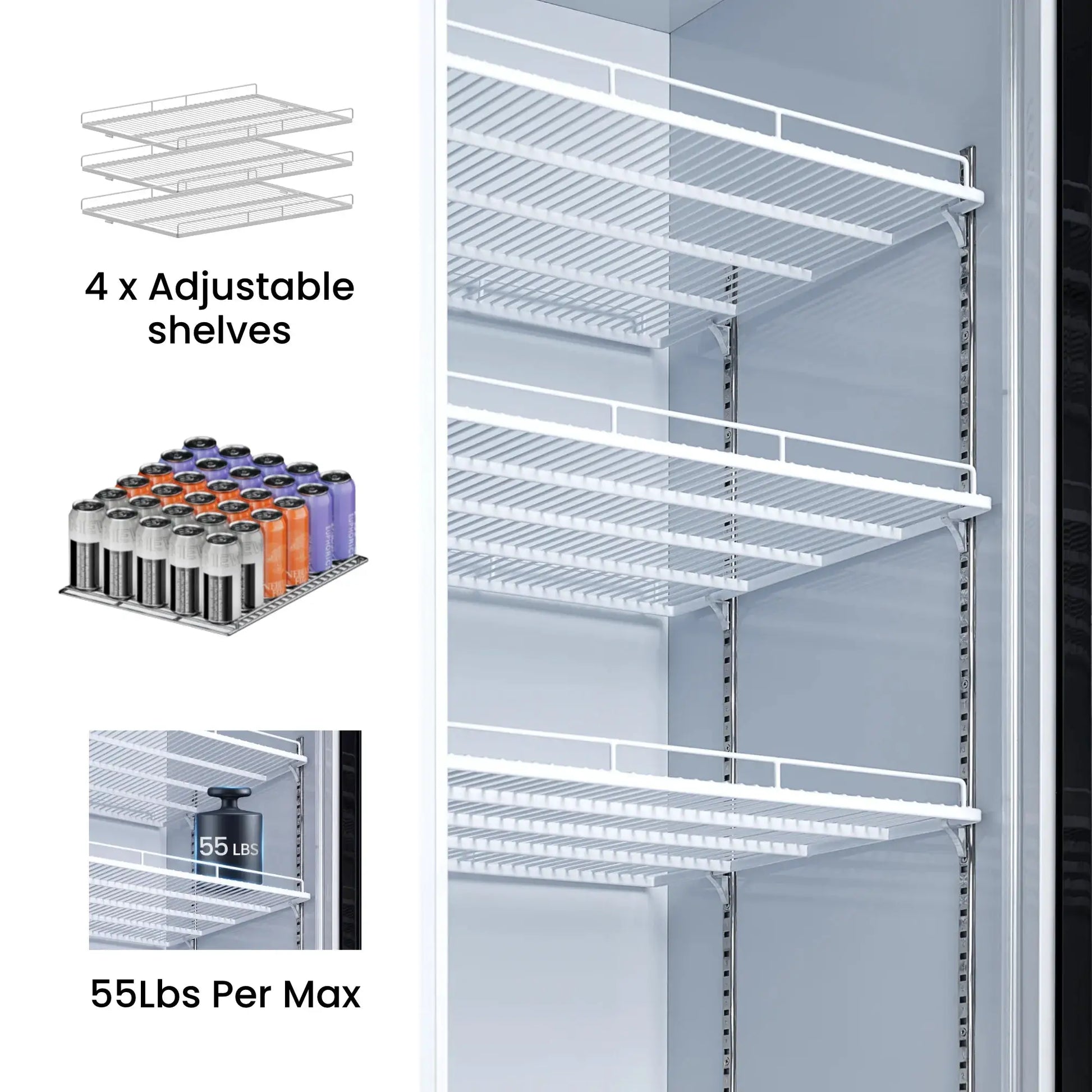 Commercial Freezer Glass Door Beverage Display Cabinets Upright Refrigerator Fresh Cabinet Mini Bar Fridge from PriceLows™