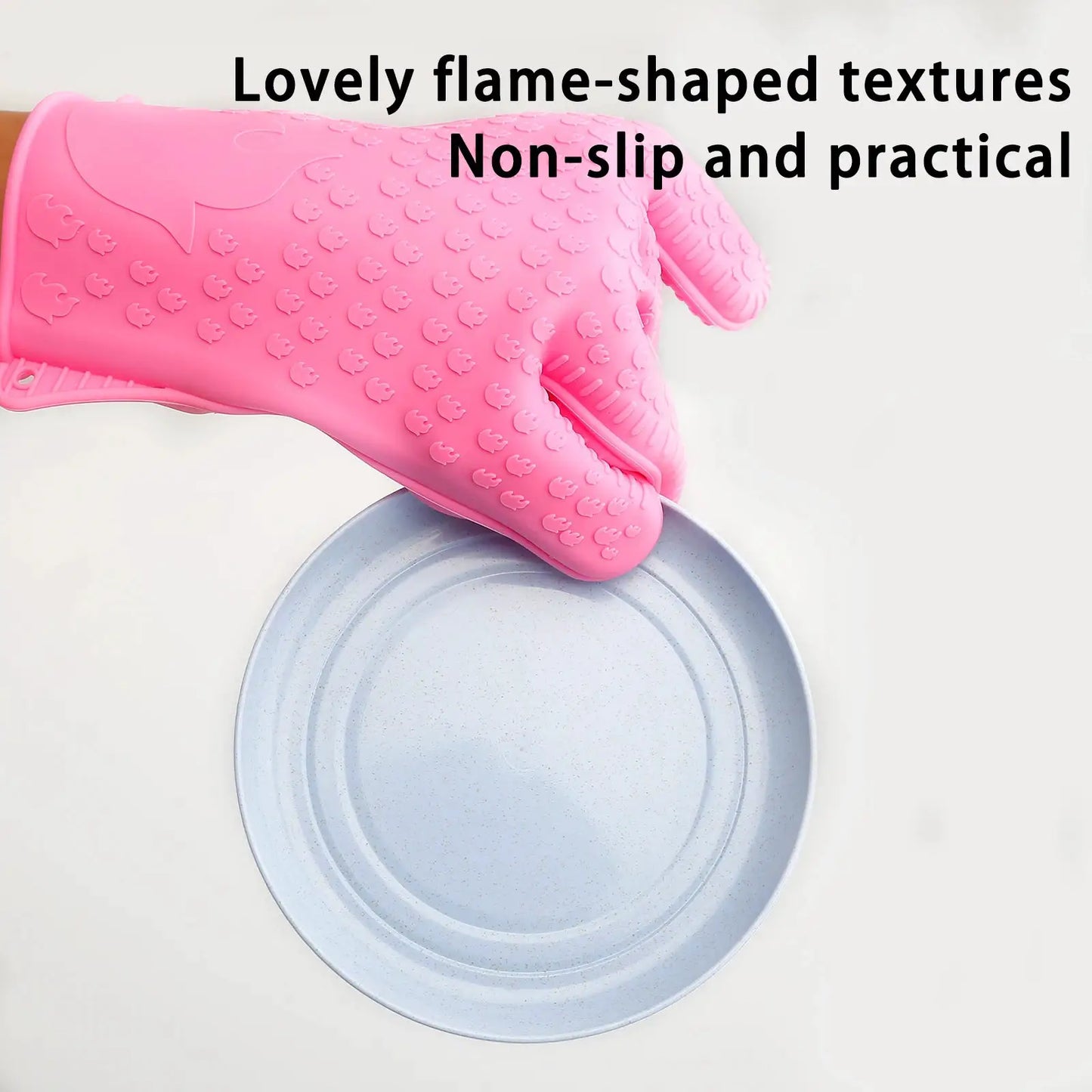 Silicone Oven Gloves | Heat Resistant | Full Finger | One Size