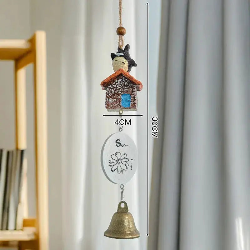 Resin Wind Chime Ornaments Totoro Wind Chime DIY Craft Gifts for Home Garden Decor from PriceLows™