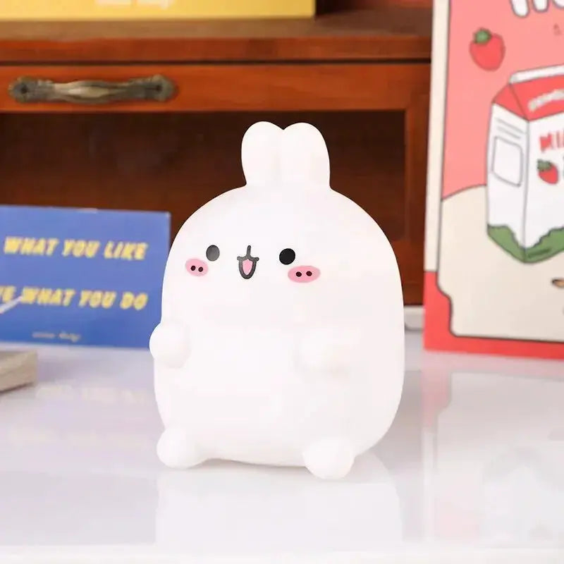 Rabbit Night Light Bedhead Bedroom LED Small Table Light Non Plug In Floor Stand Creative Atmosphere Night Light Decoration from PriceLows™