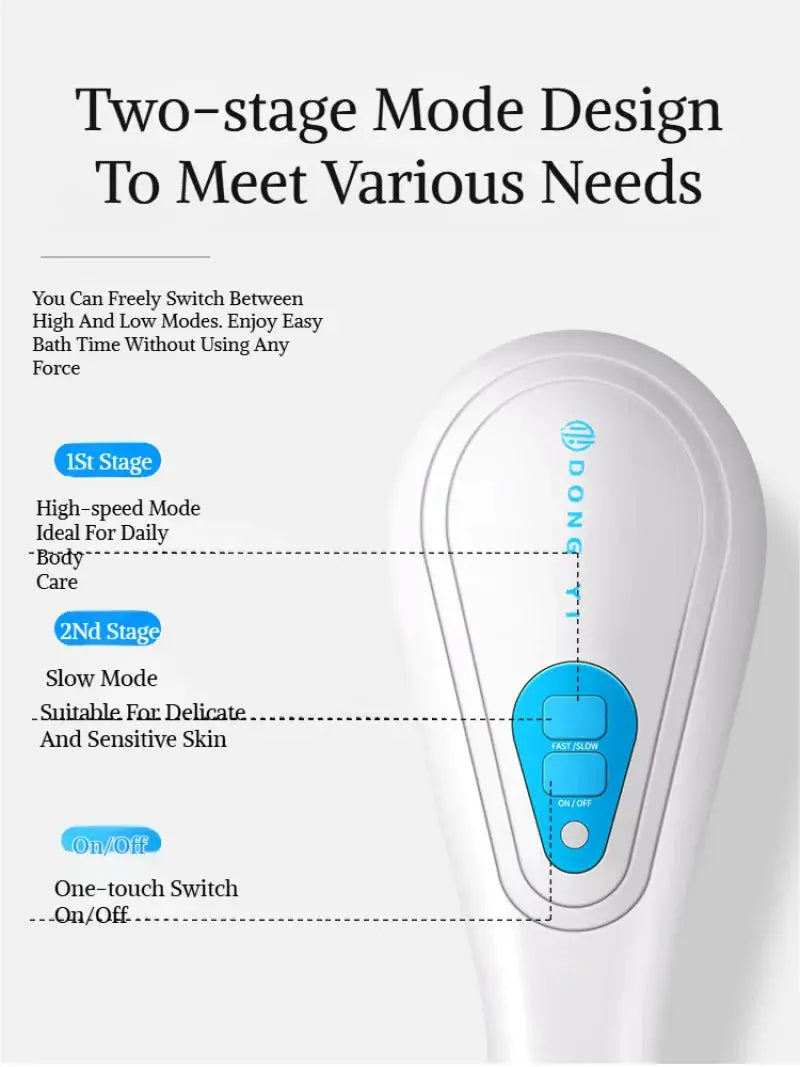 Electric Bath Brush | Five In One | Long Handle Waterproof | One Size