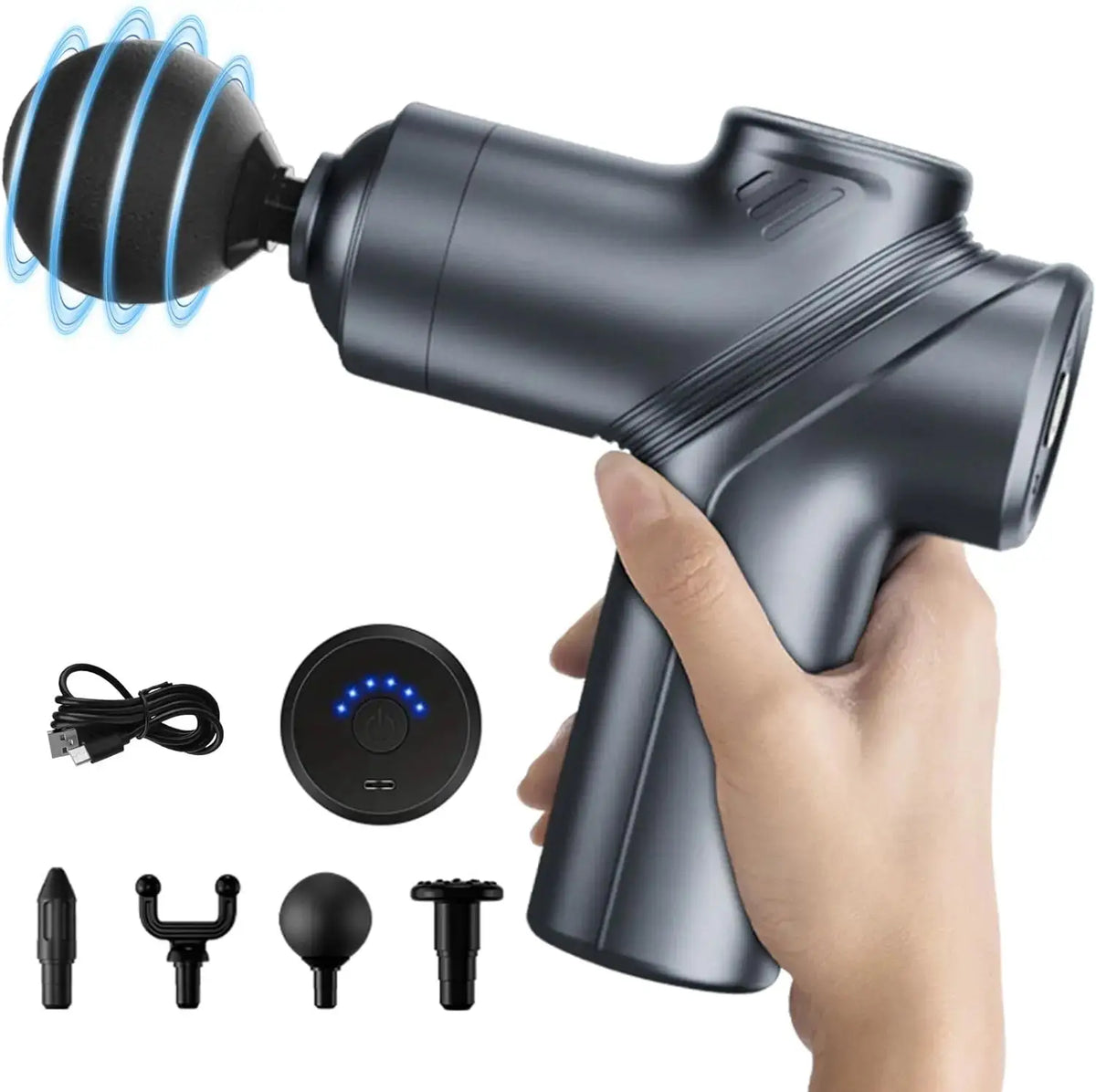 Mini Massage Gun | Brushless Motor | 4 Interchangeable Heads