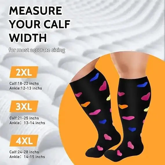Compression Socks | 20-30 Mmhg Pressure | Wide Calf | 2Xl To 4Xl