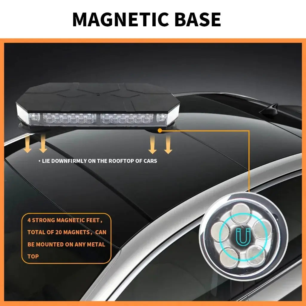 42 LED Car Roof Top Strobe Lights Emergency Warning Safety Beacon Magnetic Mount For Truck Ambulance Snow Plow police lights bli from PriceLows™