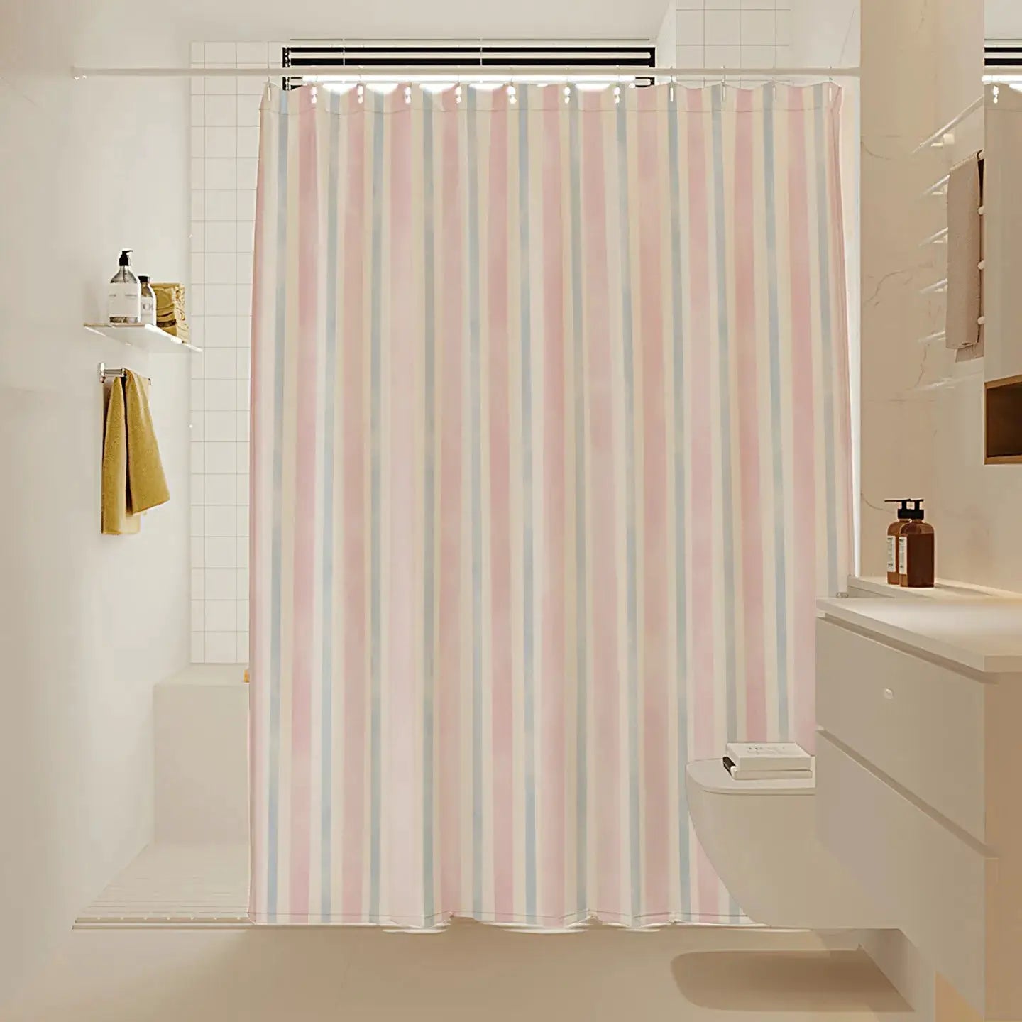 VIKAMA bathroom shower curtain blocking curtain, bath shower dry and wet separation, waterproof and mildew-proof Decor from PriceLows™