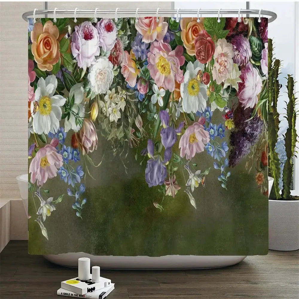 Chinese Style Flower and Birds Tree Shower Curtains Bath Curtain Waterproof Bathroom Decor With Hooks 3d Printing Bath Curtain from PriceLows™