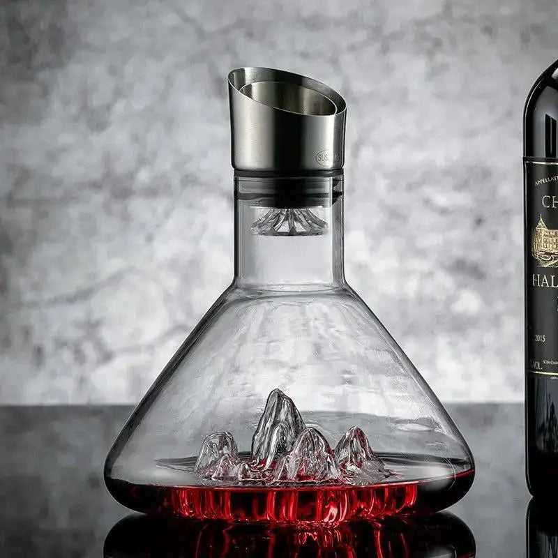 1500ML Iceberg Whisky Wine Decanter Handmade Lead-free Crystal Wine Pourer Carafe Thickened Wine Dispenser Pot Bar Accessories from PriceLows™