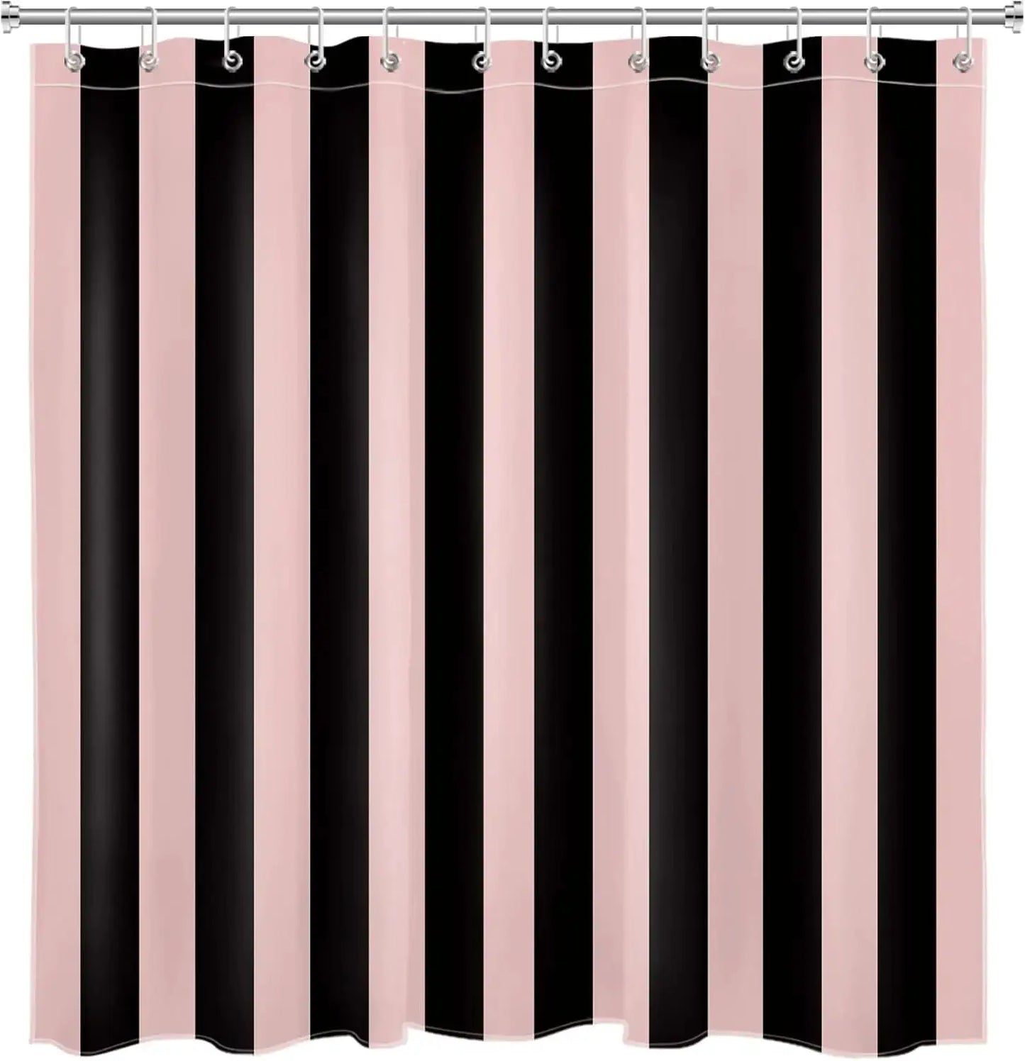 Pink and Orange Shower Curtain Abstract Bohemian Fabric Shower Curtain with 12 Hooks Waterproof Bathroom Decoration from PriceLows™