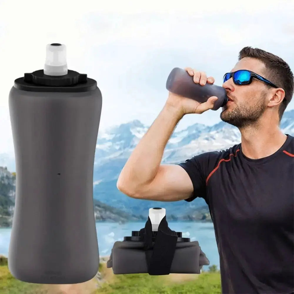 Lightweight Foldable Water Bottle Food Grade Silicone 350ml Capacity Collapsible Sport Bottle Heat Resistant Leak Proof from PriceLows™