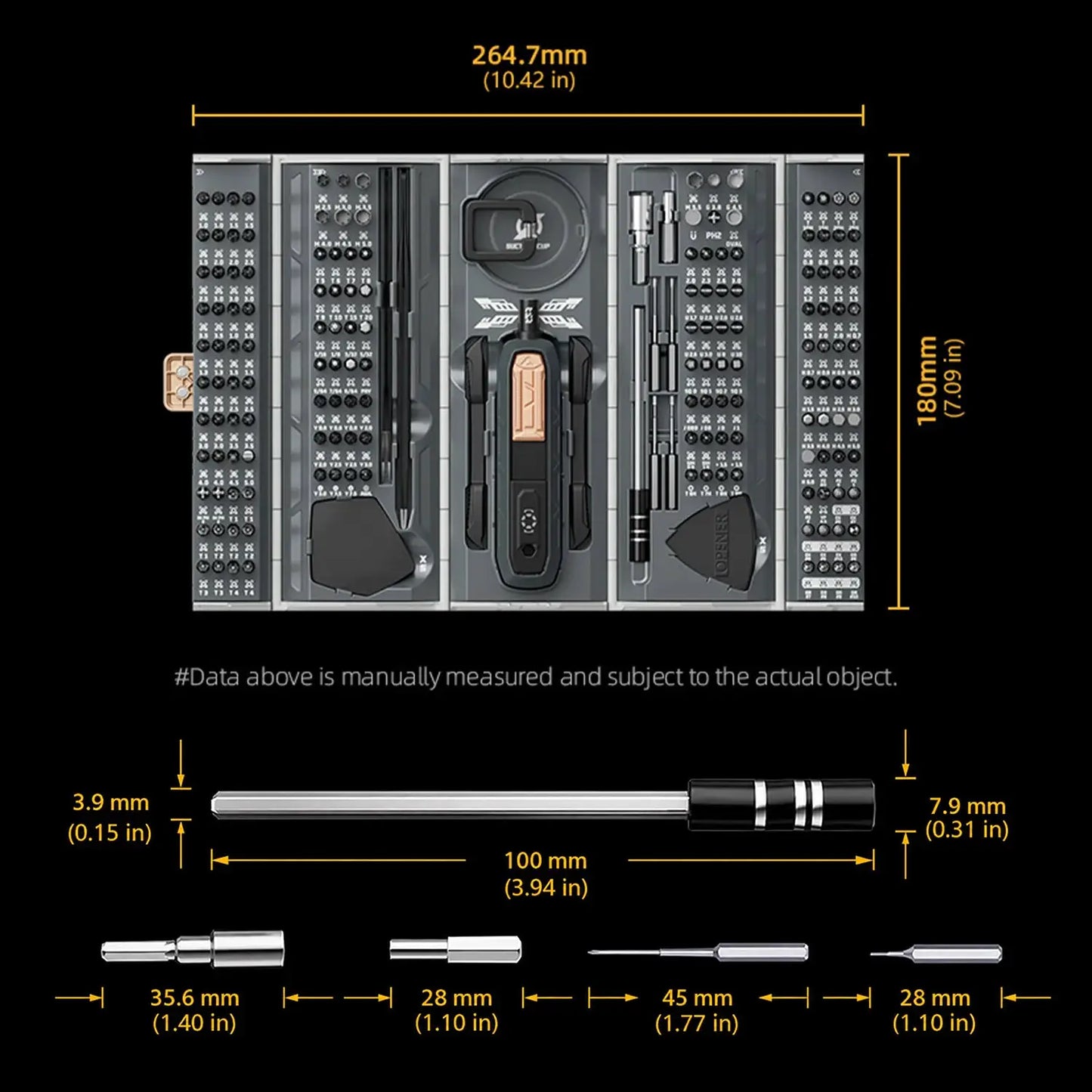 JAKEMY 180-in-1 Magnetic Precision Screwdriver Set, Electric Drill Bit Kit for iPhone Laptop Watch Glasses Repair from PriceLows™